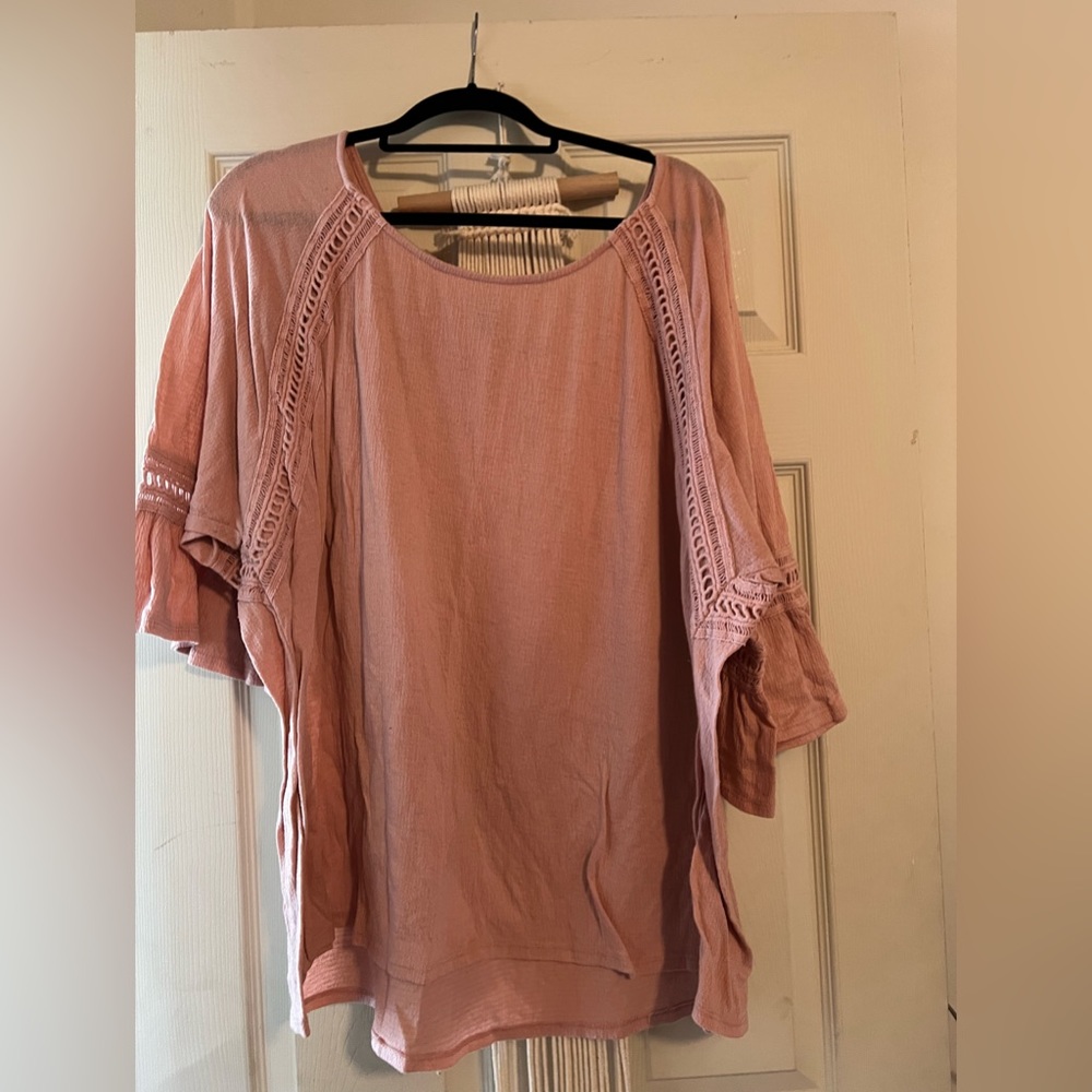 Massini 3x pink peasant top